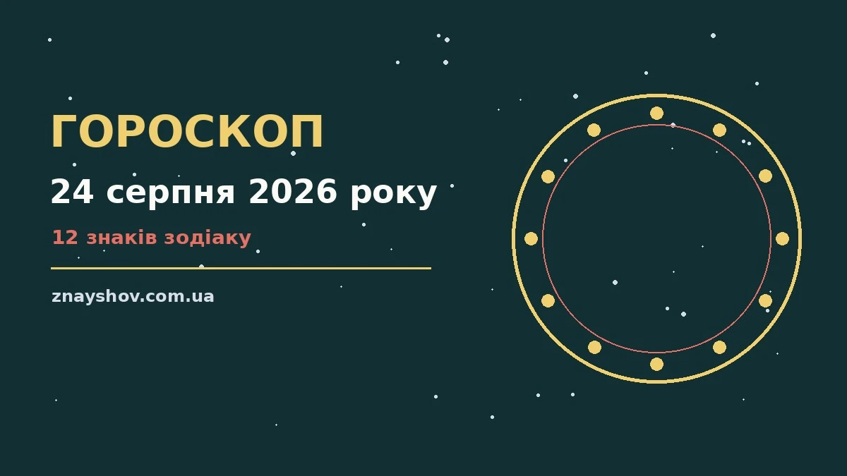 Гороскоп на 24 серпня 2026 року: ключові моменти дня про можливості й обережність