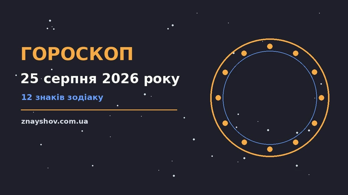 Гороскоп на 25 серпня 2026 року: ключові моменти дня про можливості й обережність
