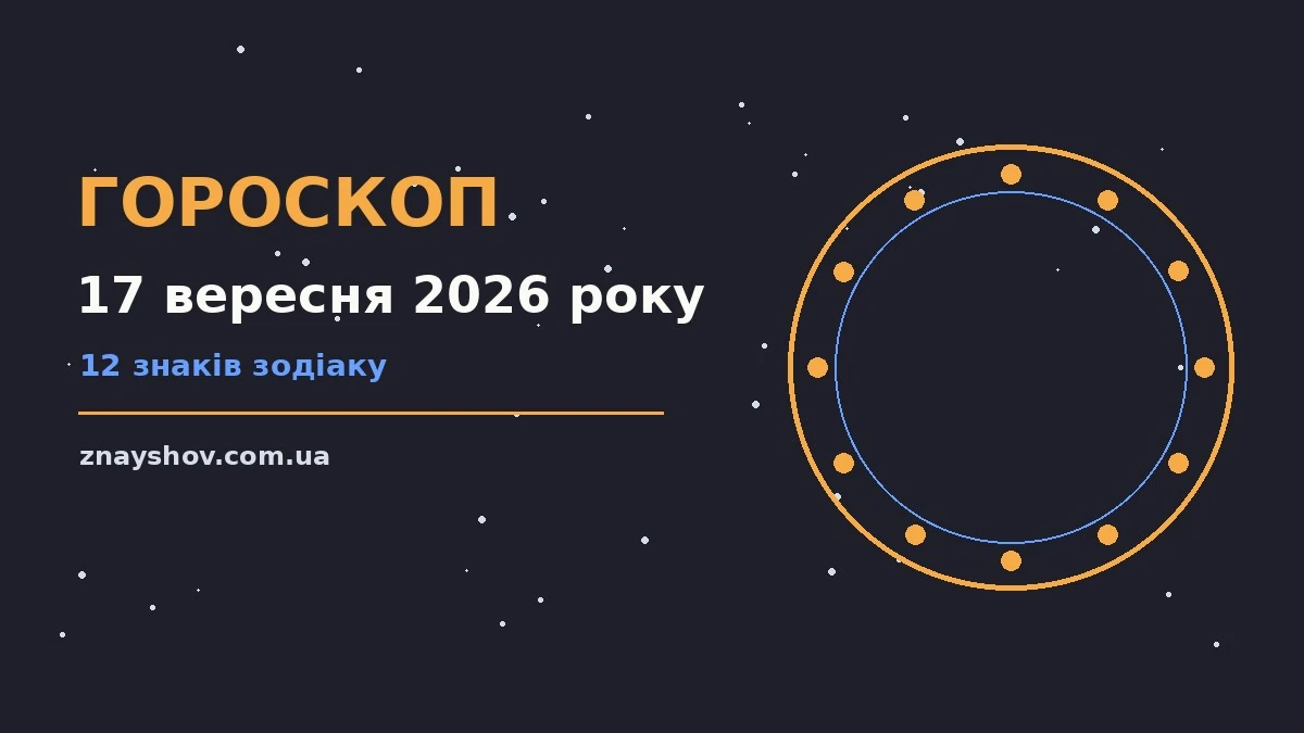 Астрологічний гороскоп на 17 вересня 2026 року, знаки Зодіаку та підказки щодо покупок і домовленостей