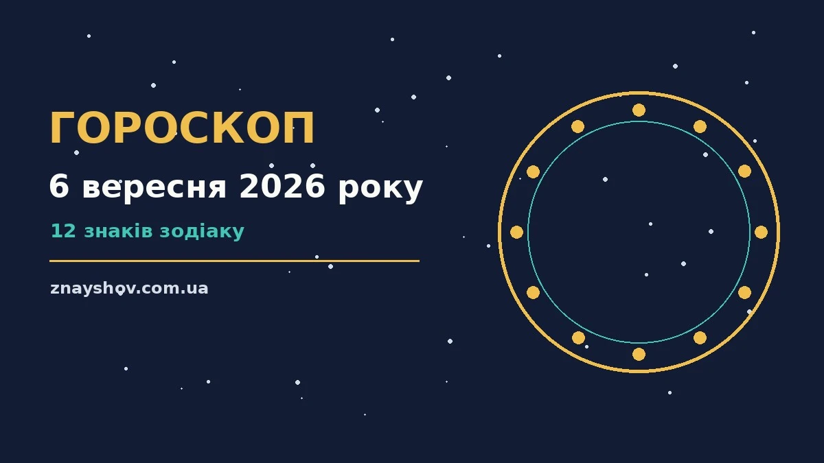 Гороскоп на 6 вересня 2026 року: ключові моменти дня про можливості й обережність