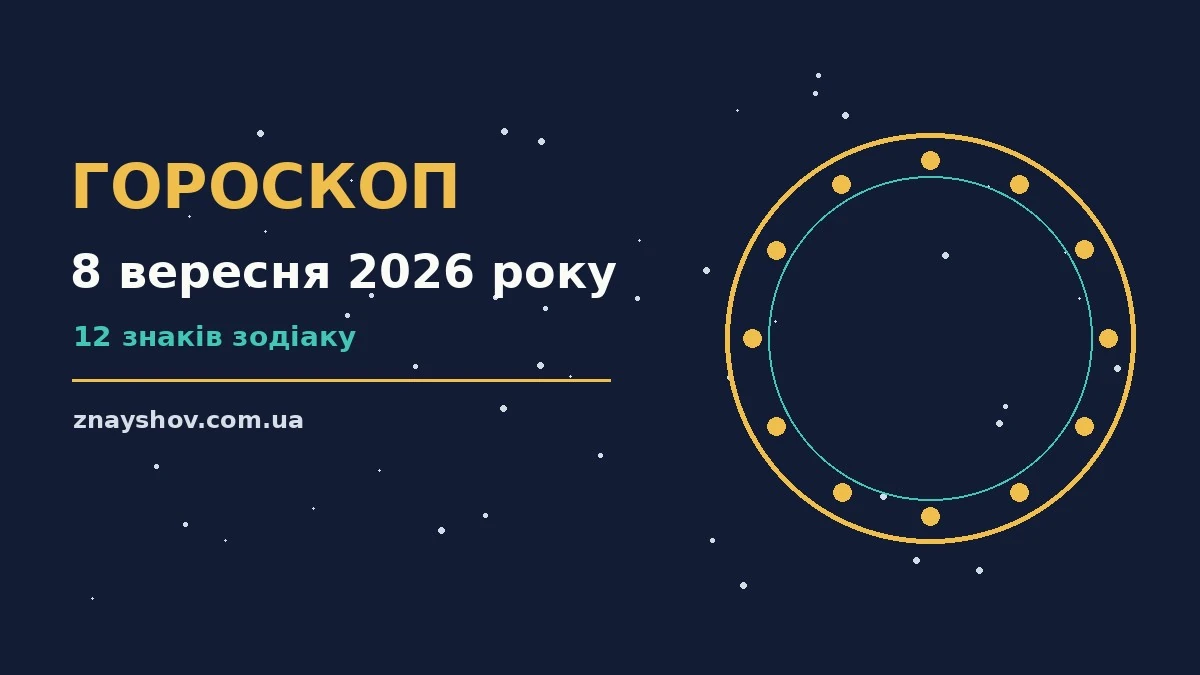 Гороскоп на 8 вересня 2026 року: ключові моменти дня про можливості й обережність