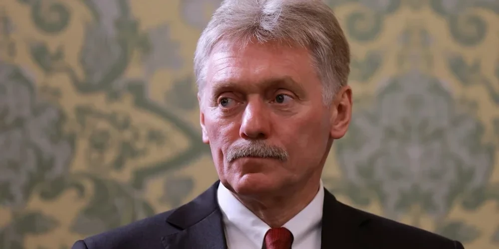 Речник президента РФ Дмитро Пєсков під час брифінгу