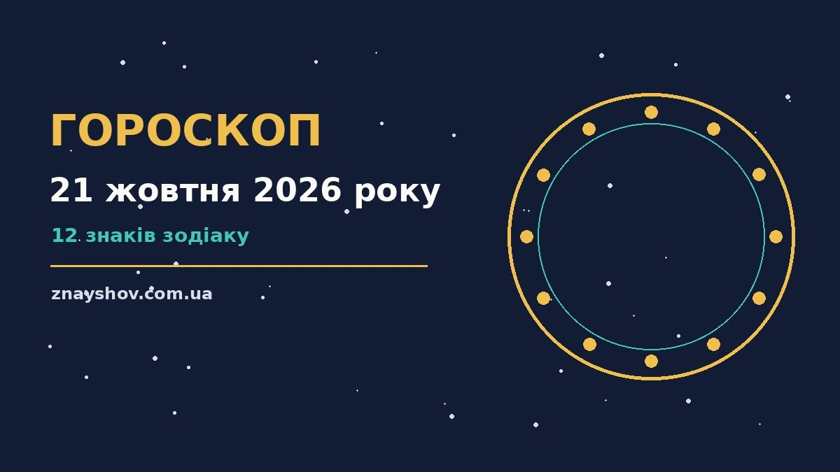 Гороскоп на 21 жовтня 2026 року: затишний ранковий стіл із горнятком кави, нотатником і символами знаків зодіаку, що налаштовує на енергію середи
